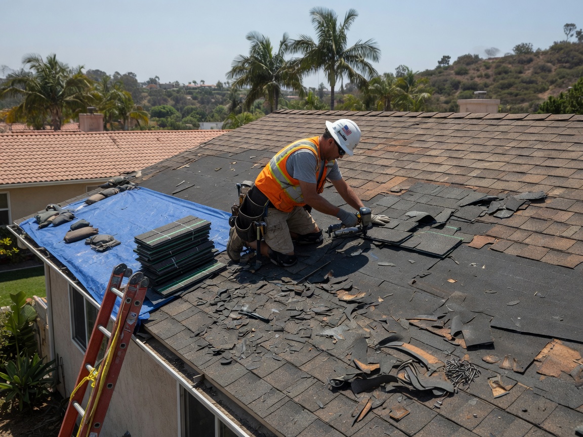 Shingle Roof Repair in San Diego, CA